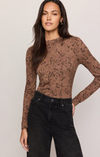 Onyx Snake Long Sleeve Top
