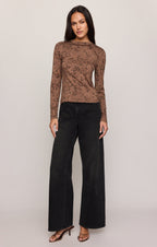 Onyx Snake Long Sleeve Top