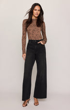 Onyx Snake Long Sleeve Top