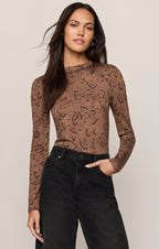 Onyx Snake Long Sleeve Top
