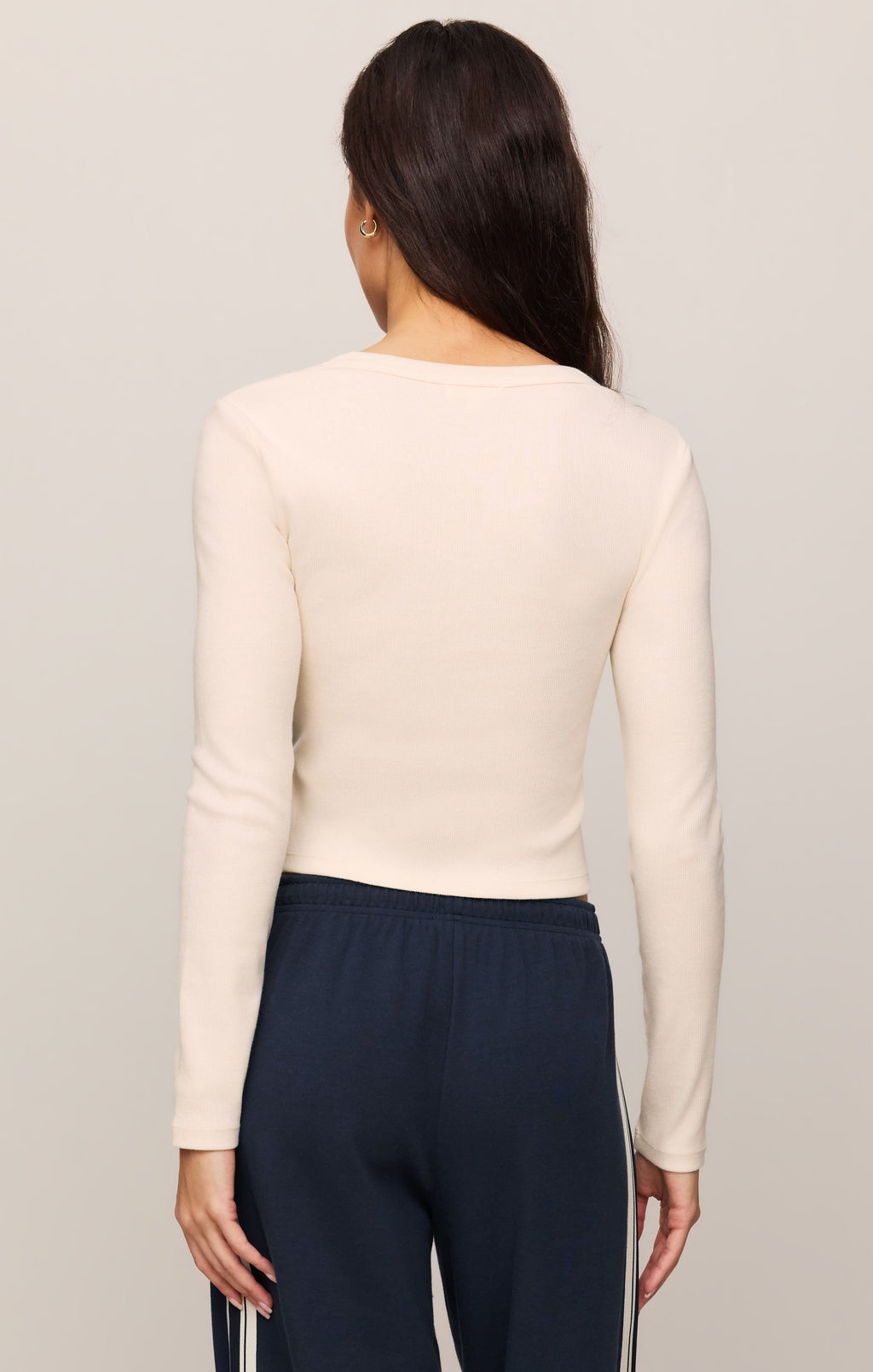 All In Cropped Henley Top