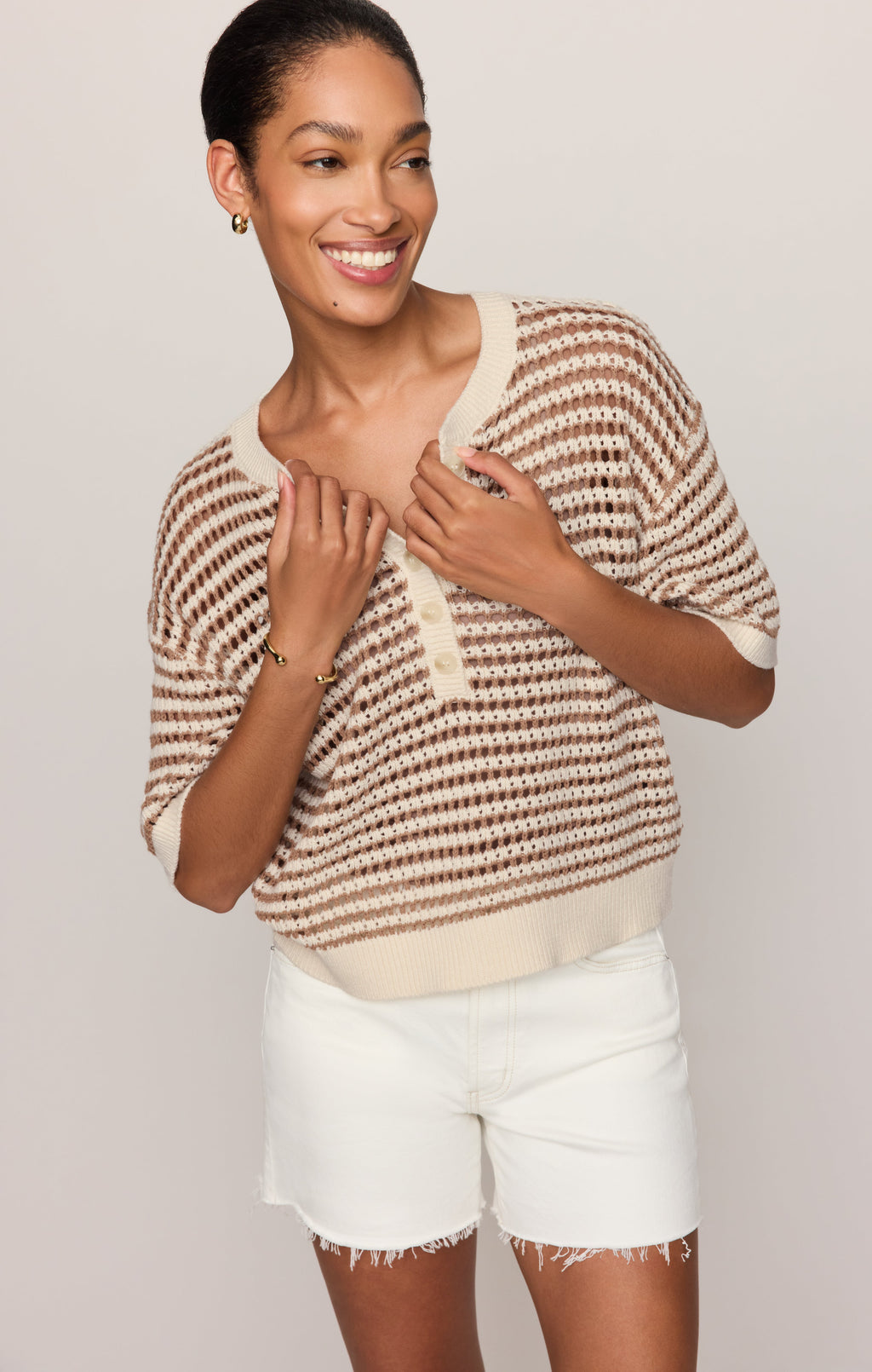 Kylo Striped Crochet Sweater