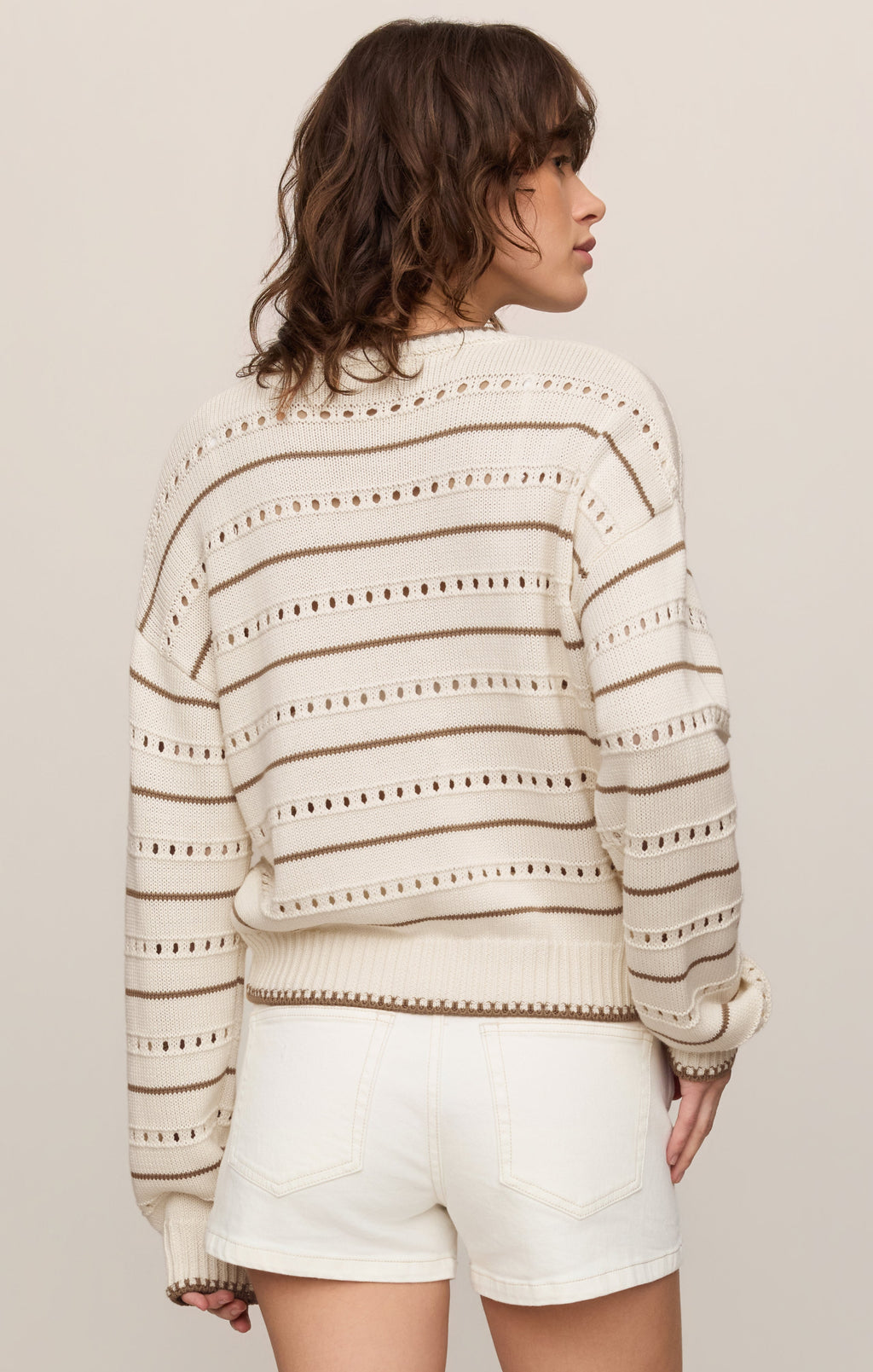 Darby Stripe Pointelle Sweater