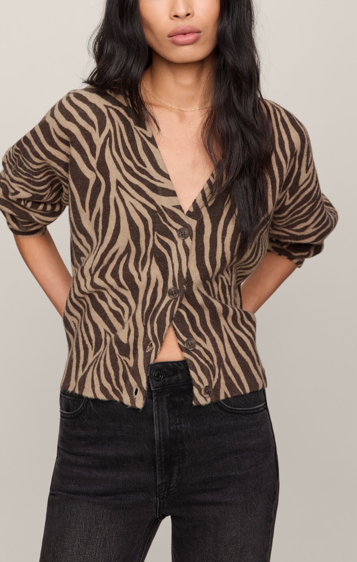 All The Wild Zebra Cardigan