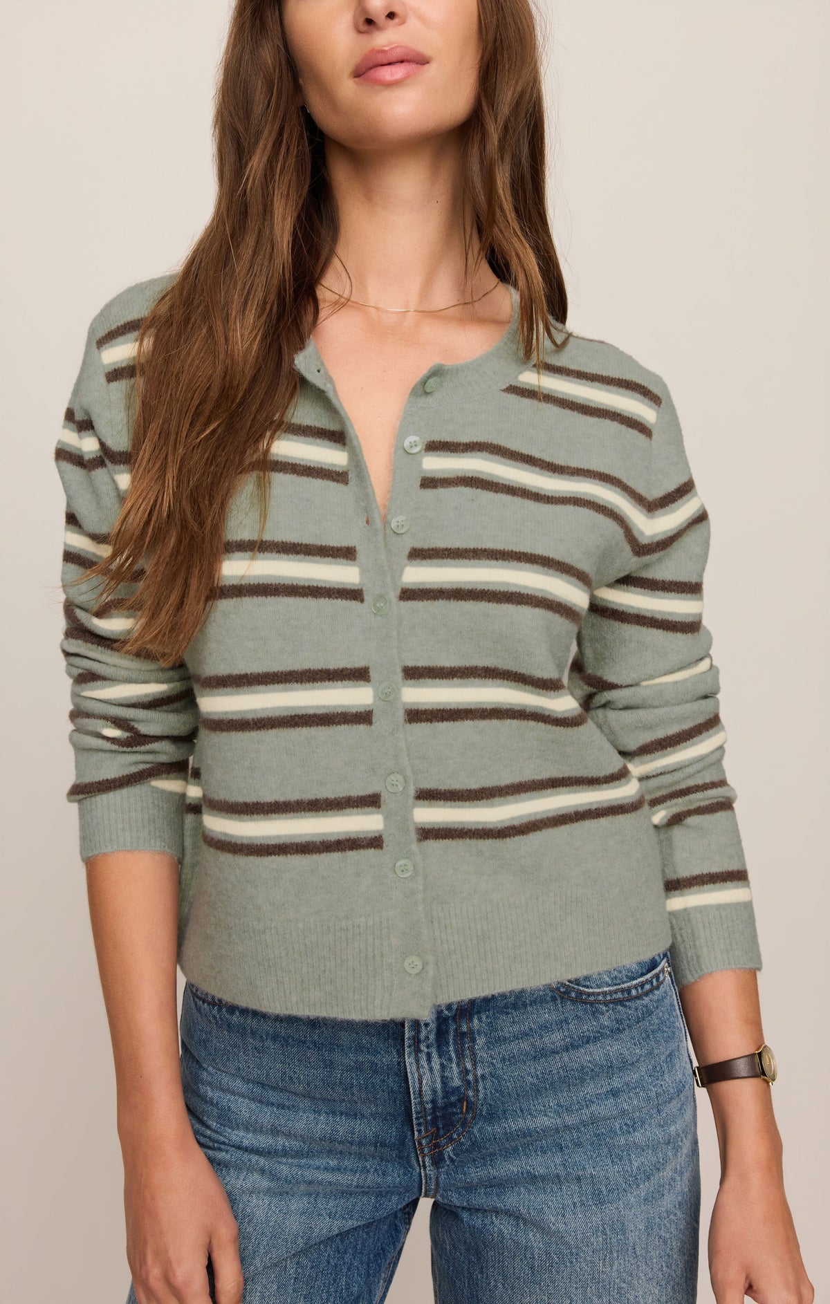 Medina Cozy Stripe Cardigan