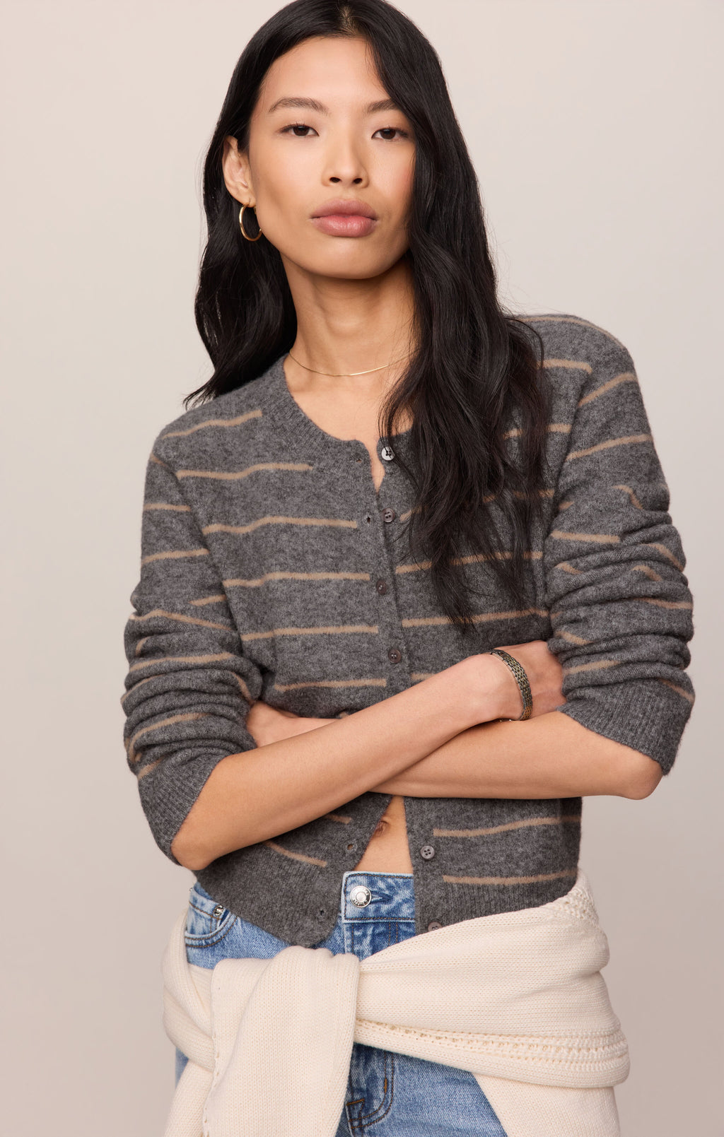 Medina Cozy Stripe Cardigan
