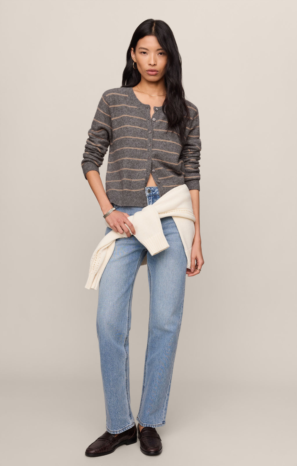 Medina Cozy Stripe Cardigan