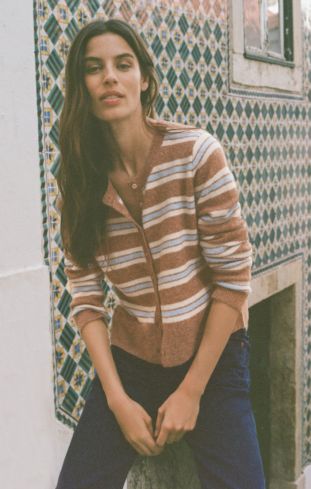 Medina Cozy Stripe Cardigan