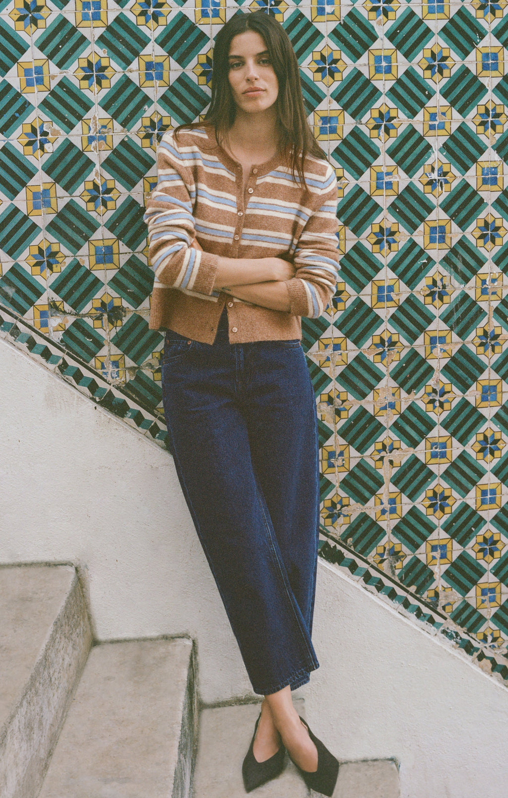 Medina Cozy Stripe Cardigan
