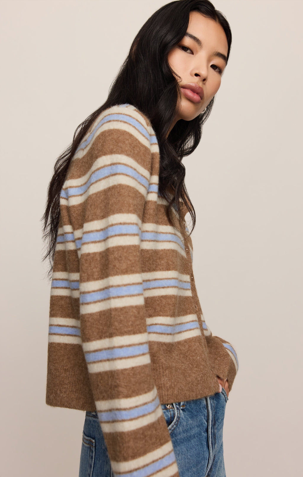 Medina Cozy Stripe Cardigan