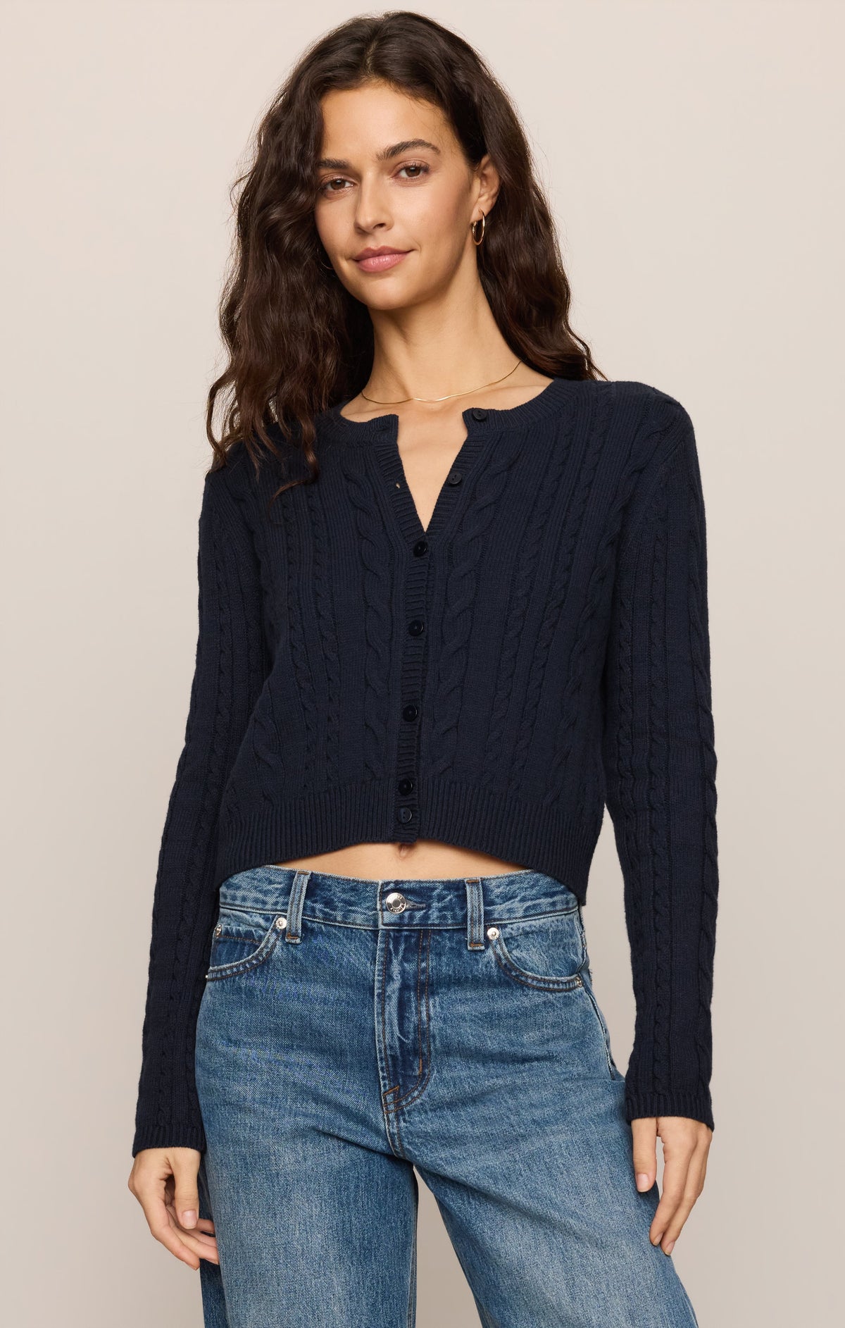 Cera Cable Long Sleeve Cardigan