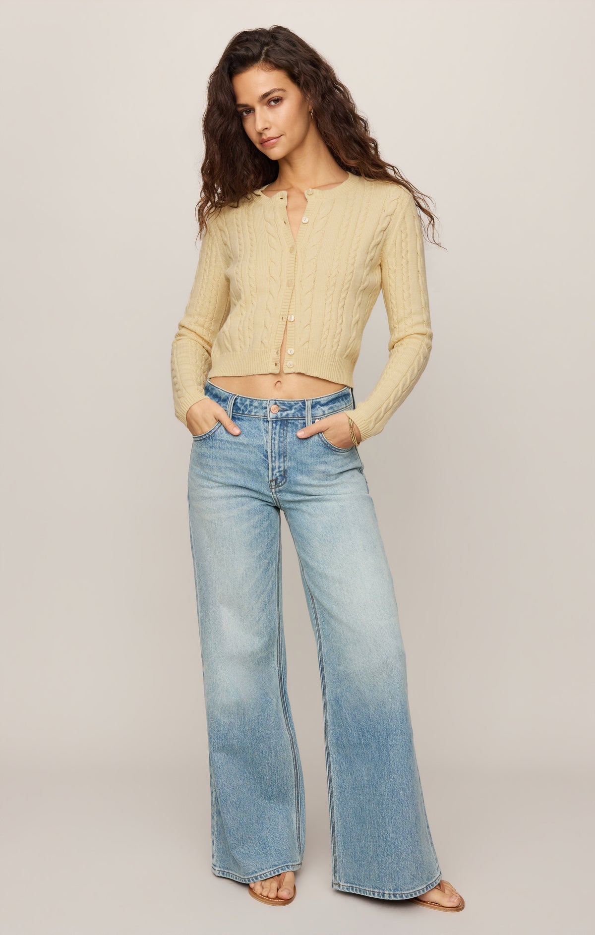 Cera Cable Long Sleeve Cardigan