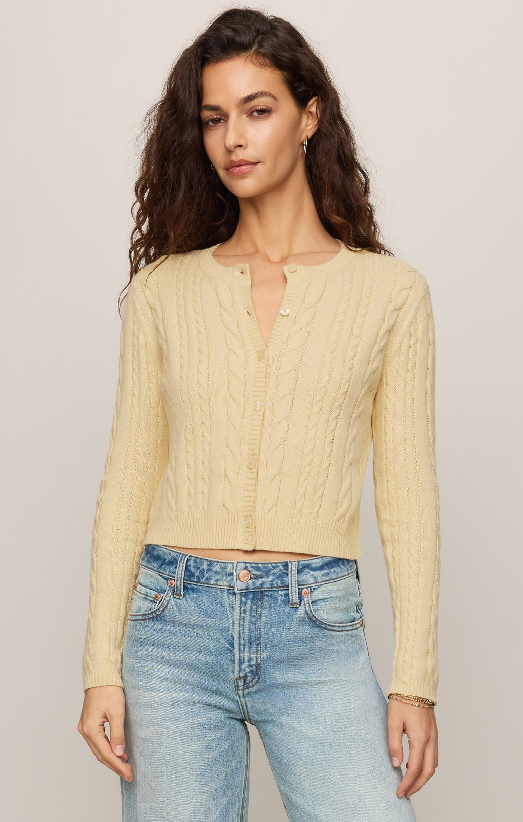 Cera Cable Long Sleeve Cardigan